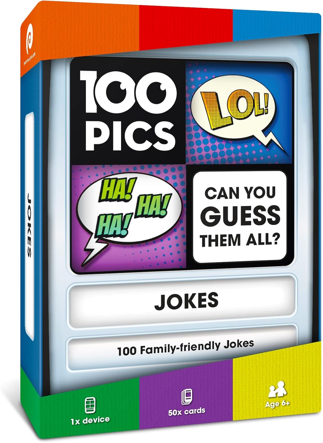 100 PICS Jokes Travel Game - Family Brain Teasers Pocket Puzzles for Kids and Adults POP08015