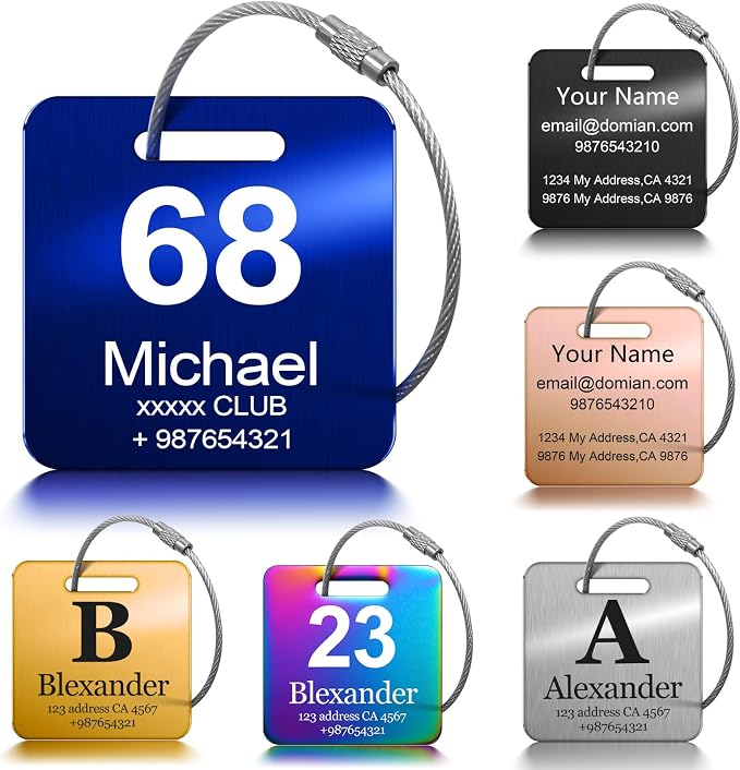 Customized Stainless Steel Luggage Tags: Personalize Your Suitcases, and Bags - Image 2