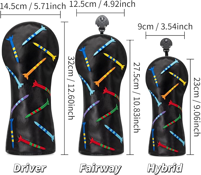 Colorful Nails Style Golf Half Mallet Putter Cover Headcover, Golf Putter Club - Image 7