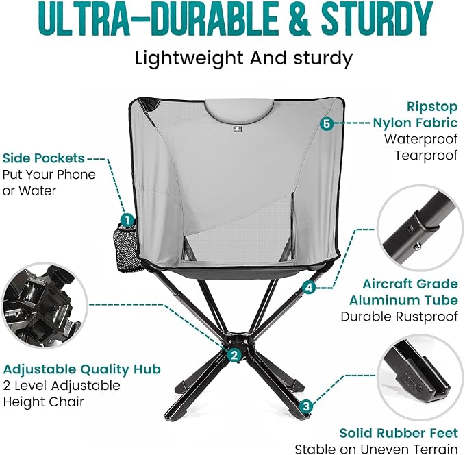 Portable High Back Camping Chair - Image 7