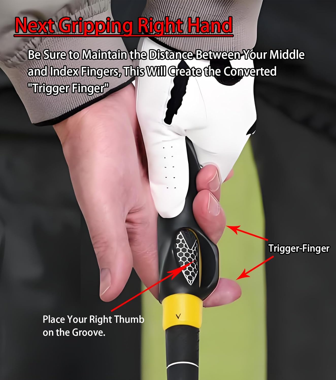 2 Pcs Golf Grip Trainer, Lightweight Golf Training Aid to Help Train Correct Hand Position, Right Hand Golf Swing Trainer