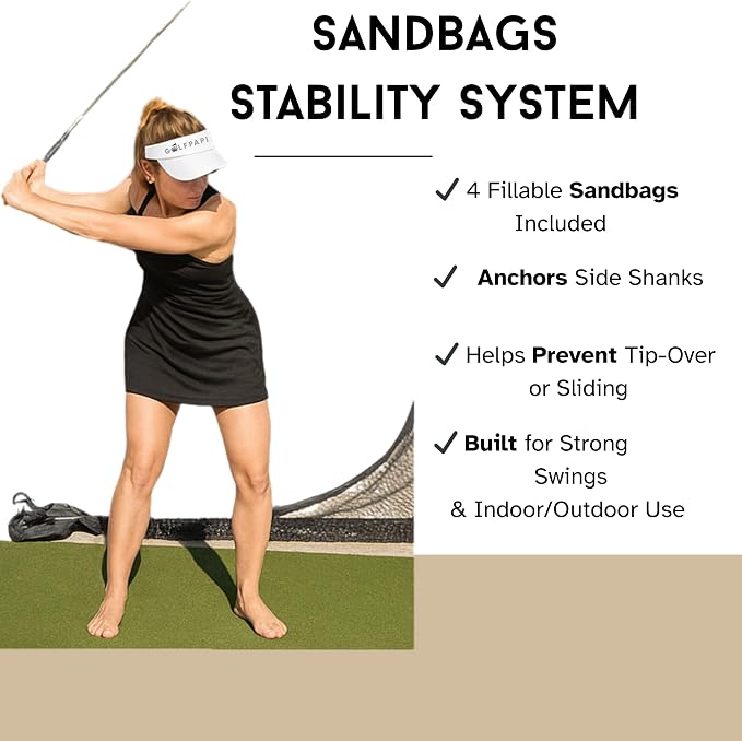 GOLFPAPI Pro Golf Practice Net – Heavy‑Duty 7.5ft & 10ft Steel Frame Hitting Net - Image 3