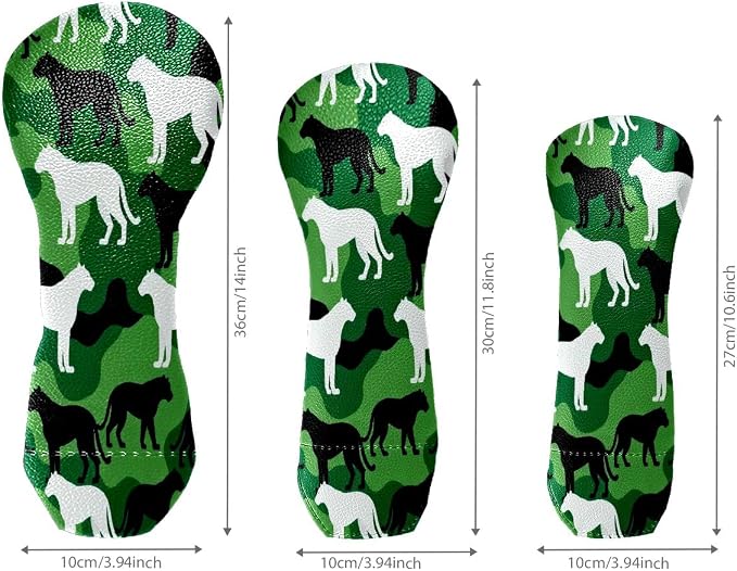 3 Pack PU Leather Golf Club Head Covers - Image 5