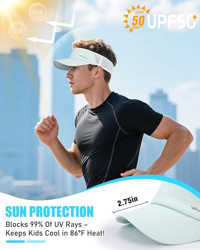 Sports Sun Visor Hats for Women Men Lightweight Breathable Cooling Stretchy - Image 2