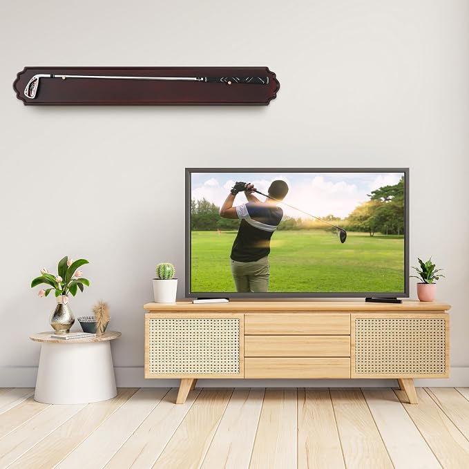 Golf Club Display Case Wall Mount Wooden 42.13 x 5.9 x 0.47 Inch Wall Mount - Image 4