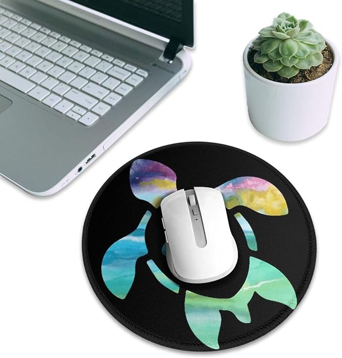 Sea Turtle Mouse Pad, Animal Flower Mouse Pads - Image 5