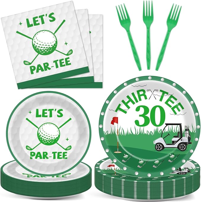 96 Pcs Golf 30th Birthday Party Decorations Golf Theme Tableware Set Golf by ojustbeok
