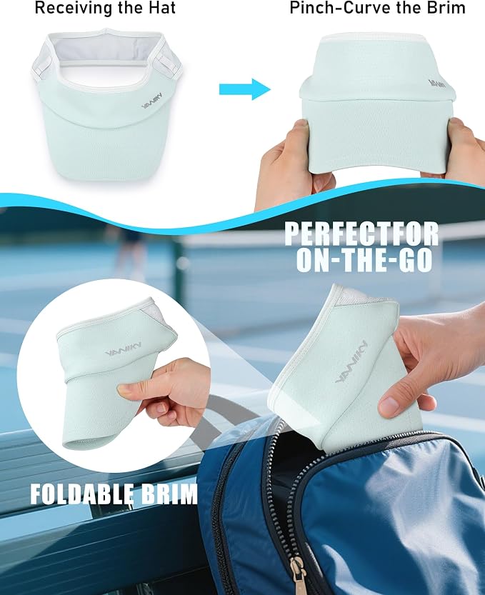 Sports Sun Visor Hats for Women Men Lightweight Breathable Cooling Stretchy - Image 4