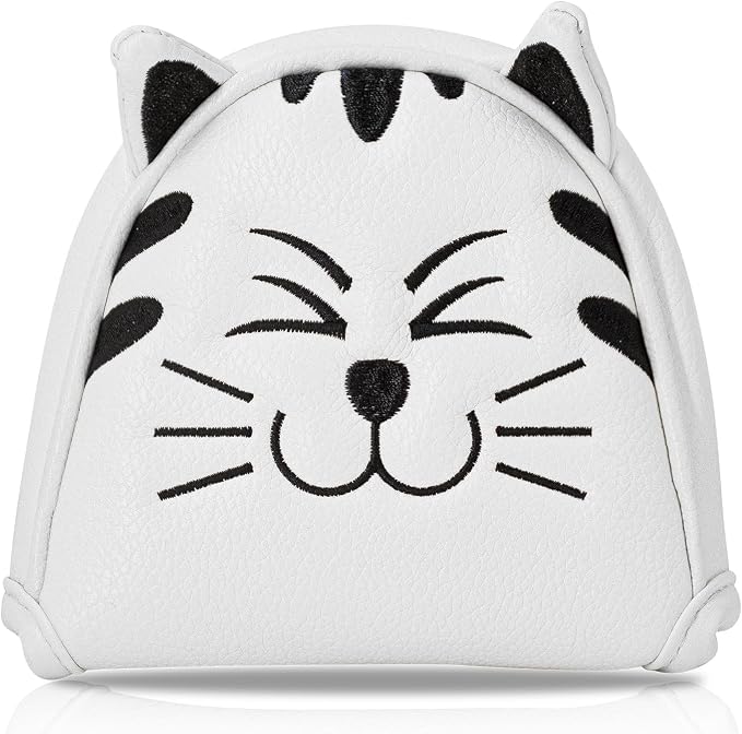 Golf Kitty Head Cover Golf Club White Leather Headcovers 1pc/4pcs Set Fits by Unknown