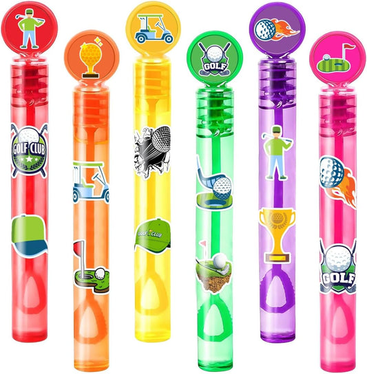 Golf Party Favors for Kids – 24PCS Sports-Themed Mini Bubble Wands, Great for Birthday Supplies, Pinata Fillers, Goodie Bags & Classroom Rewards