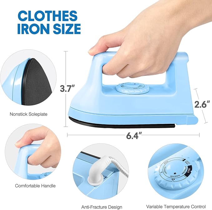 Generic Mini Iron for Crafts & Clothing, Travel & Home Use, 4-Level Temp Adjust - Image 2