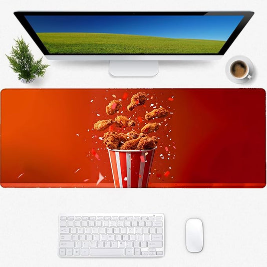 Chicken Nugget Gaming Mouse Pad, Desk Mat, Non-Slip Rubber Base Cool Aesthetic by Zeleda