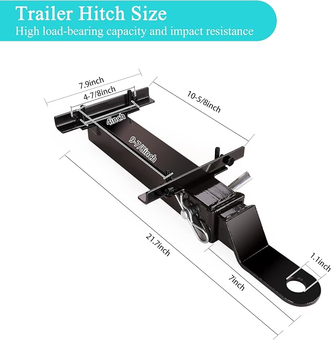 Golf Cart Trailer Hitch Deluxe Kit, Backseat Footrest - Image 5