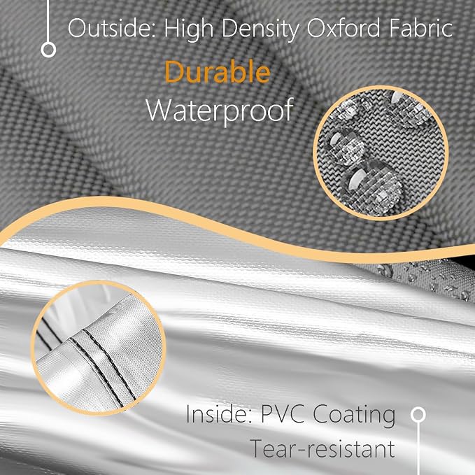 FLYMEI Golf Cart Cover Waterproof, 420D Fabric Universal Fits - Image 4