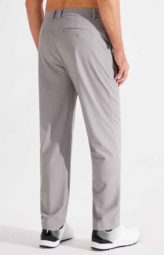 Libin Men's Golf Pants Classic Fit Flat Front Work Dress Pants 29" 31" 33" - Image 2
