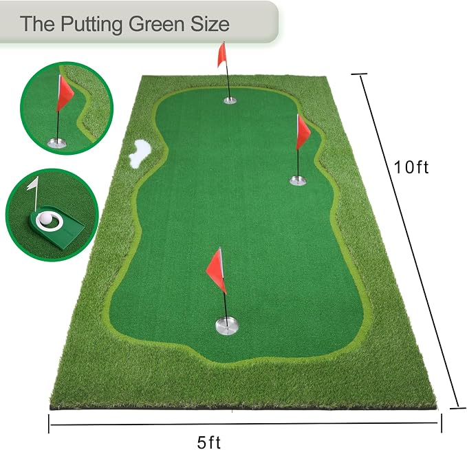 Golf Putting Green, Practice Putting Green Mat, Large Professional Golfing - Image 5