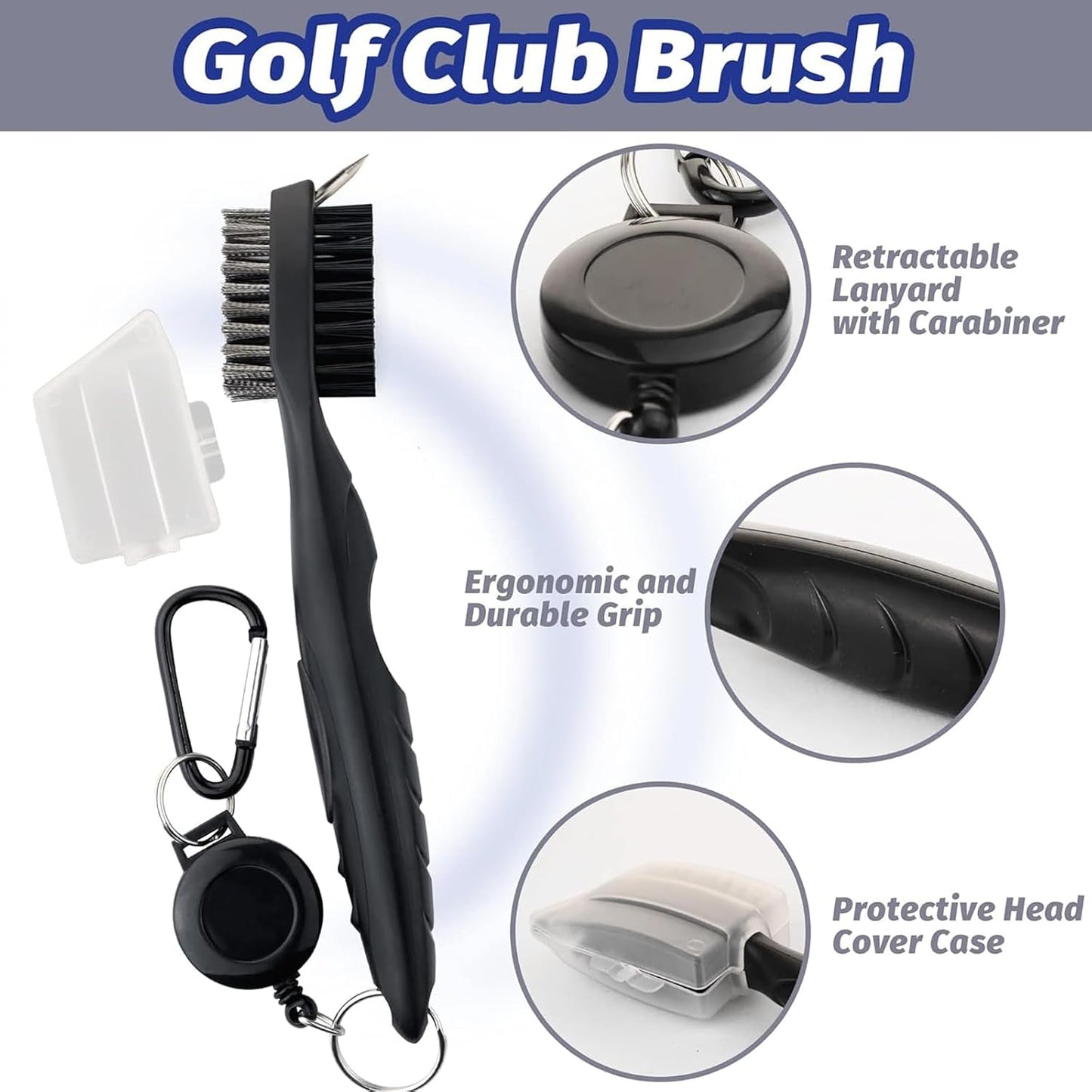 11 Pcs Golf Accessories Kit, Include Golf Tees Golf Towel Golf Ball Bag with Hook Cleaner Brush Golf Ball Marker Golf Divot Tool Golf Score Counter