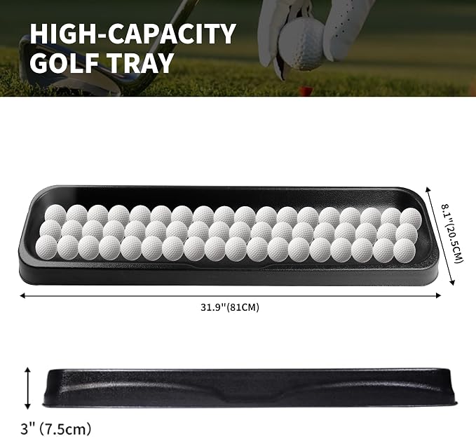 Durable Commercial Grade high-Impact Plastic Golf Ball Tray, Records Swing - Image 3