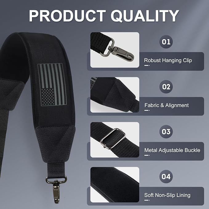Golf Bag Shoulder Strap, Single Padded Adjustable Straps Universal Replacement - Image 3