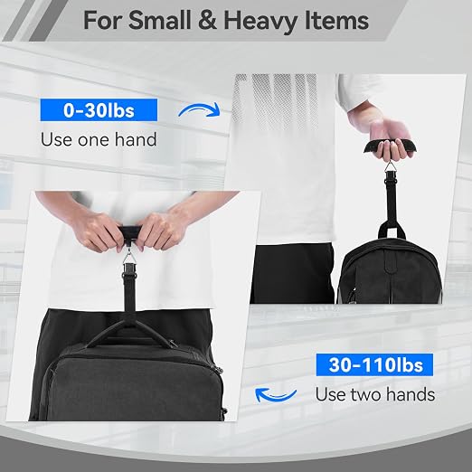 Luggage Scale, Travel Essentials, Digital Backlight LCD Display Handheld - Image 4