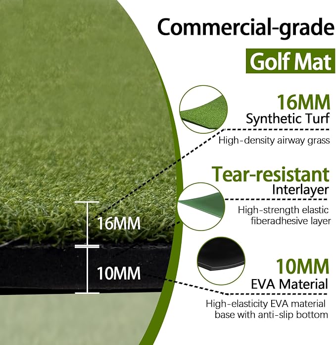 Golf Mat 5x4ft for Indoor Outdoor Use, 26mm Thick - Image 2