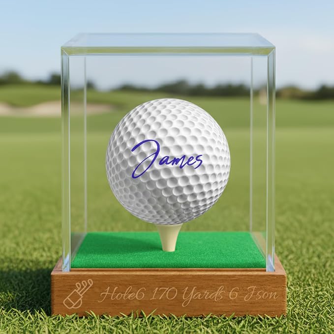 Personalized Golf Ball Display Case by sinfinate