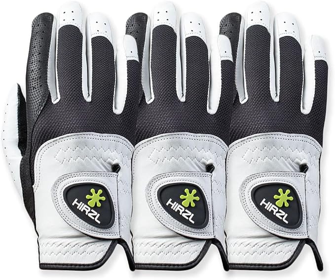 HIRZL Trust Control 2.0 Golf Gloves, All Weather Mens Golf Glove, Kangaroo by Hirzl