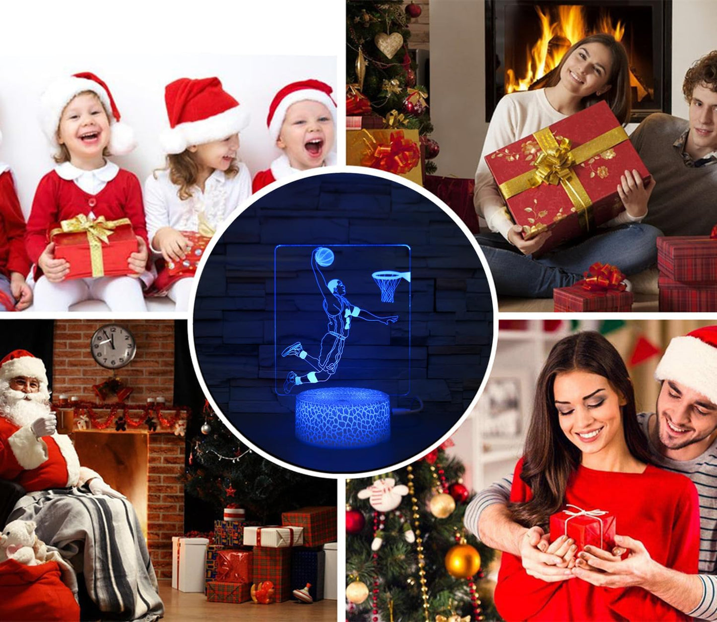 i-CHONY Basketball 3D Night Light,Sports Fan Room Decor,16 Colors Changing Dimmable NBA Basketball Lamp for Children's Room Decorations,Holiday Christmas Gifts