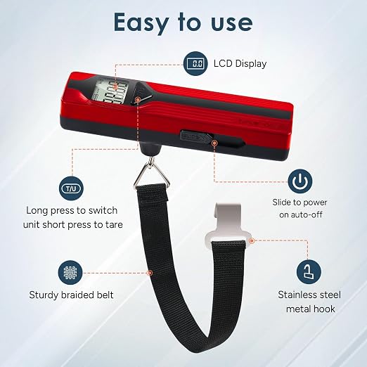travel inspira Luggage Scale Battery-Free, Travel Essentials, Portable Handheld - Image 8
