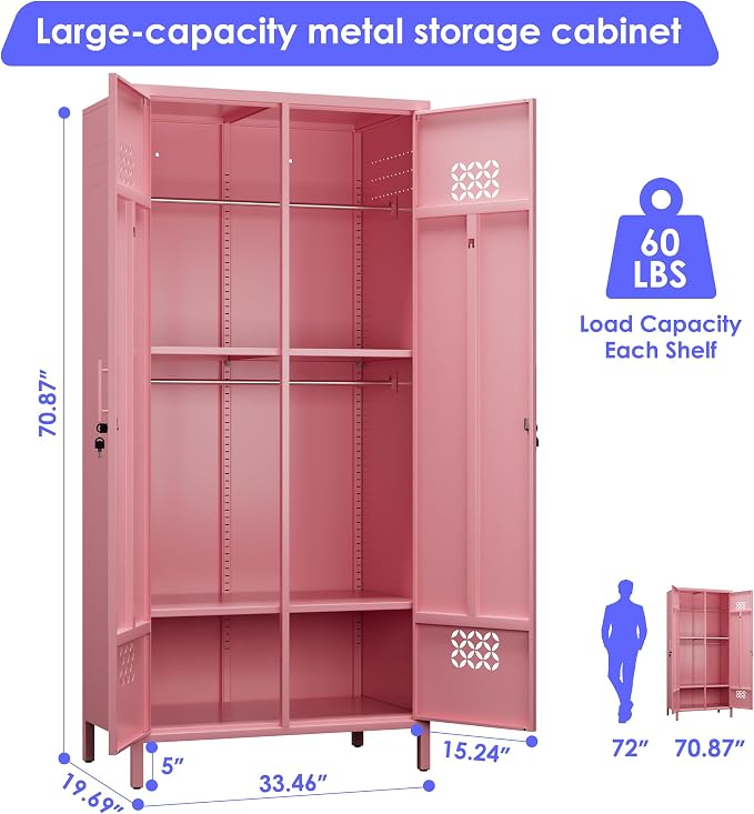 METAN 2 Door Metal Storage Lockers - Image 3