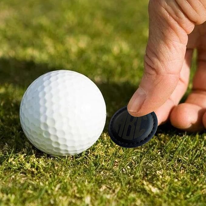 ubjva Custom Leather Golf Ball Marker Personalized Magnetic Golf Accessories - Image 5