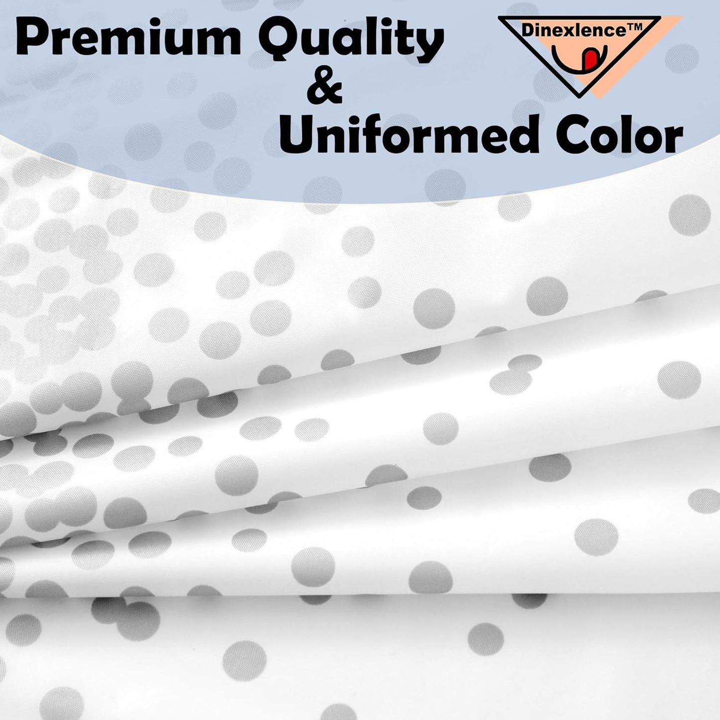 2 Pack Silver Polka Dots White Premium Plastic Tablecloth Rectangle 54 x 108 Inches Reusable Silver Spot Decorative White Table Cover for Dining, Wedding, Party, Indoor and Outdoor use