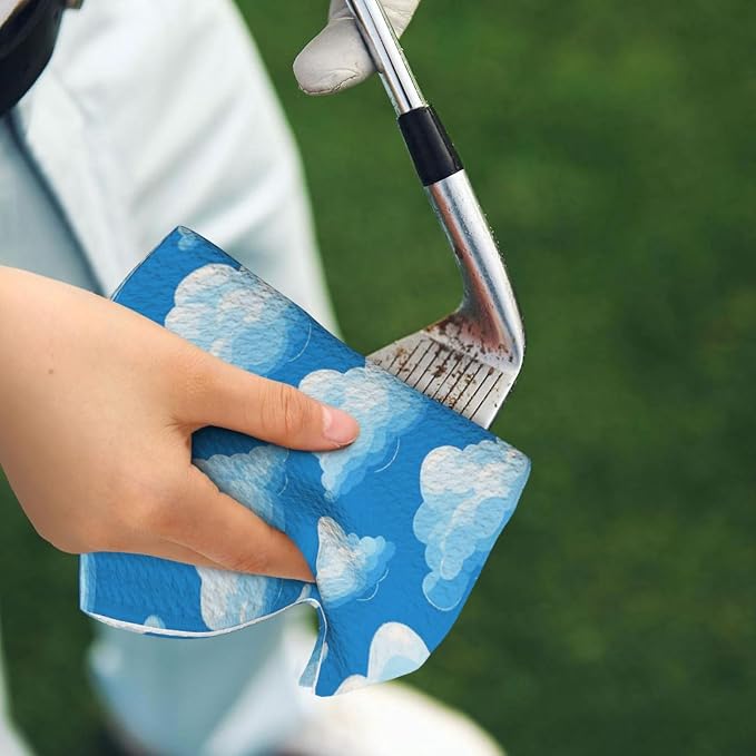 Clouds Golf Towel Waffle Microfiber - Image 8