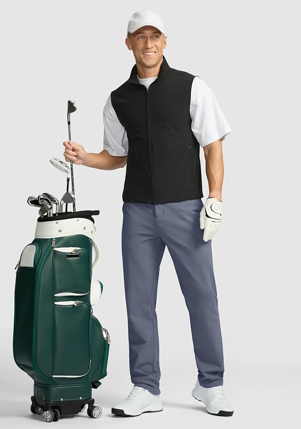 Soothfeel Men's Fleece Lined Pants 30"/32"/34" Golf Work Dress Pants Casual - Image 5