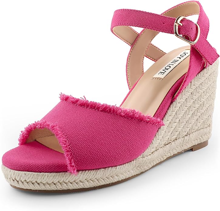 JOY IN LOVE Platform Wedge Sandals by JOYINLOVE