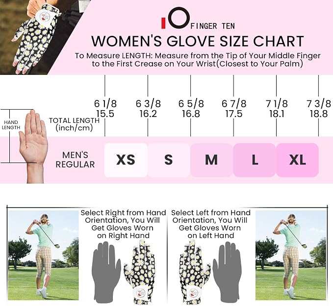 Ladies Golf Gloves Women Right Handed Golfer Left Hand Value 2 Pack - Image 5