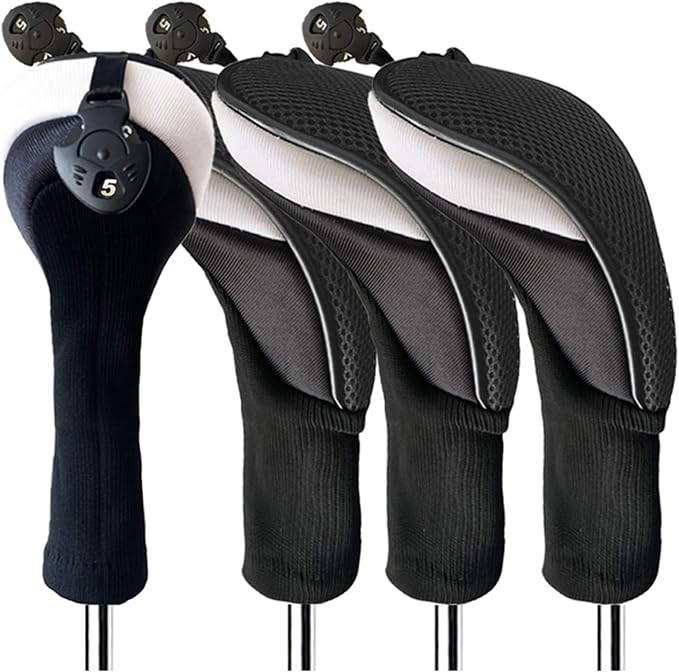 FINGER TEN Golf Club Head Covers Woods Hybrids 1/2/3/4 Pack, Headcovers Men by FINGERTENSport