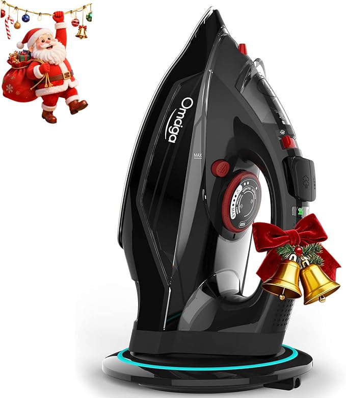 Cordless Iron for Clothes, 1500W Steam Iron by OMAIGA