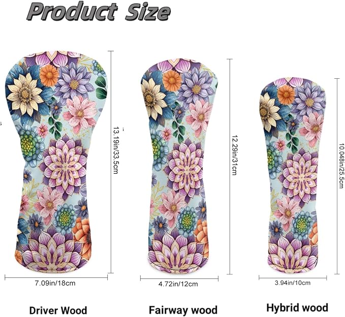 Golf Club Head Covers for Club Protective, Waterproof PU Leather Driver Fairway - Image 7