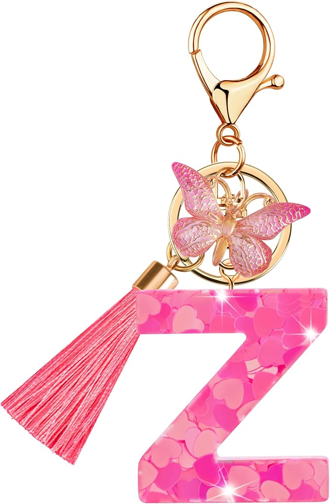 Suweibuke Colourful Cute Initial Letter Keychains by Suweibuke