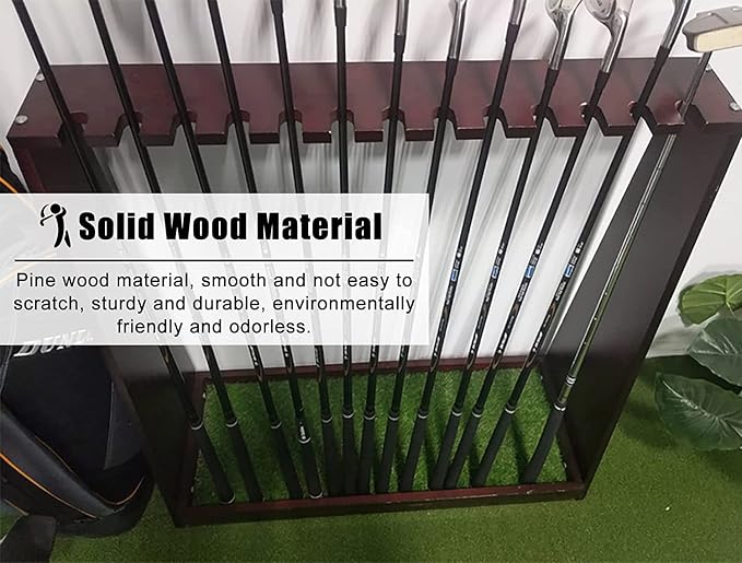 Large Capacity Golf Club Storage Rack, Holds 13 Golf Clubs, Free Standing - Image 4