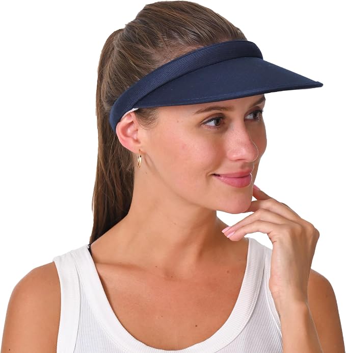 2 Pack Sun Visor Hats Women Men Clip On Wide Brim Visors Hat Outdoor Sports - Image 6