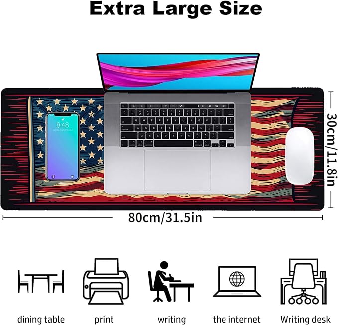 Fire Truck Gaming Mouse Pad, Office Desk Mat, Anti-Slip Rubber Base Cool - Image 3
