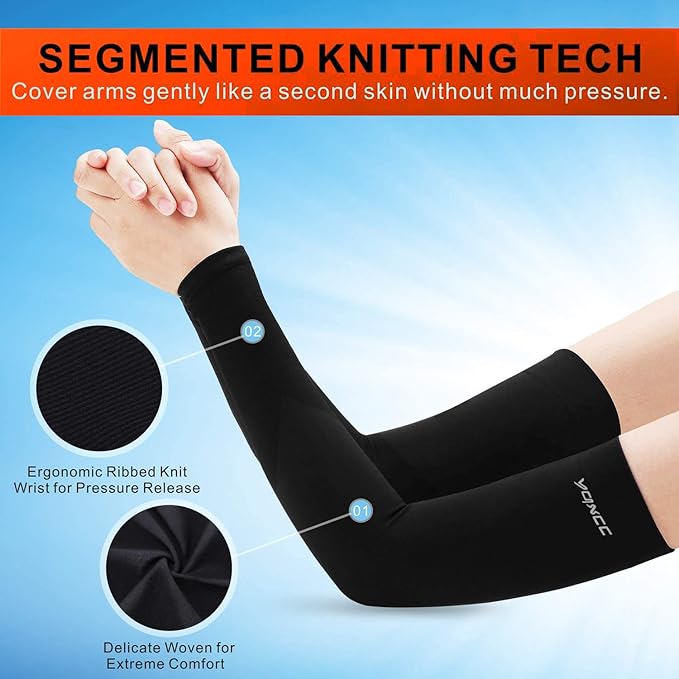 YQXCC 4 Pairs Arm Sleeves, Cooling UV Sun Protection Sports Compression Sleeves - Image 5