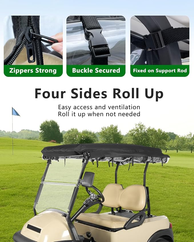Golf Cart Enclosure 2 Passenger - Image 2
