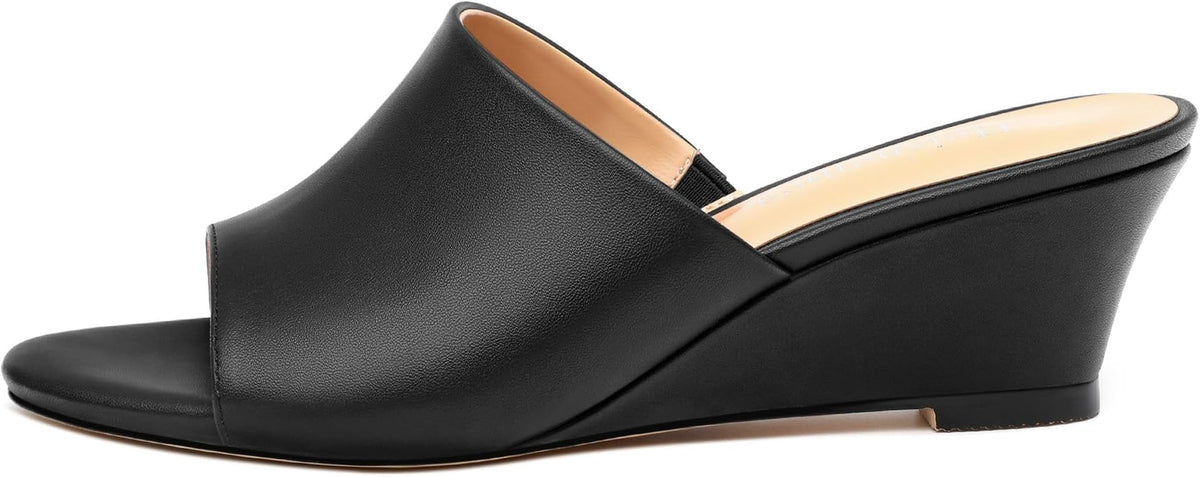 Wedge Sandals for Women Open Toe Wedge Heels Womens Matte High Heel Sandal - Image 2