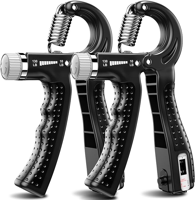 KDG Hand Grip Strengthener 2 Pack Adjustable Resistance 10-130 lbs Forearm by Unknown