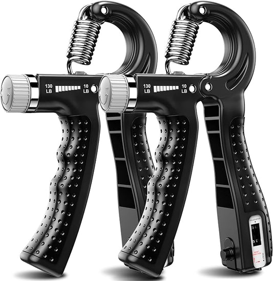 KDG Hand Grip Strengthener 2 Pack Adjustable Resistance 10-130 lbs Forearm by Unknown