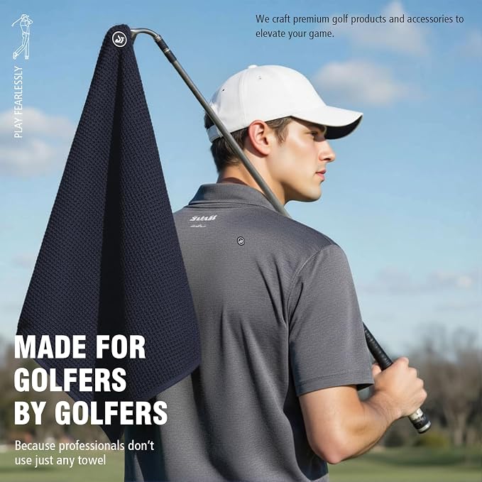 Dragon tiger Magnetic Golf Towel – 23.6"x15.7" Microfiber Waffle Weave - Image 4