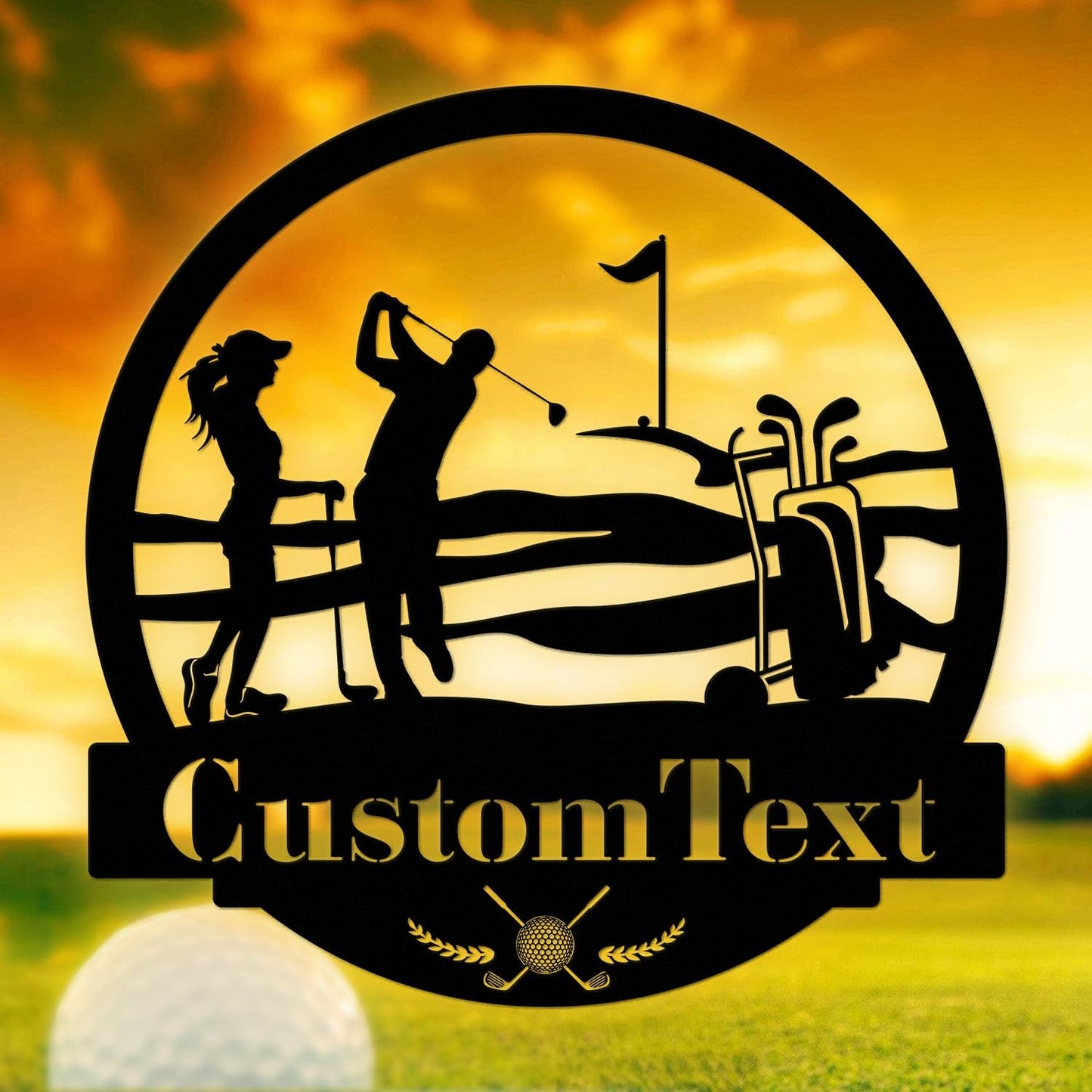 19th Hole Custom Metal Sign | Golf Wall Art Metal Signs Customized | Golfer Personalized Home Decor Sign | Custom Signs Outdoor Metal | Indoor Custom Wall Art | Kitchen Home Decor